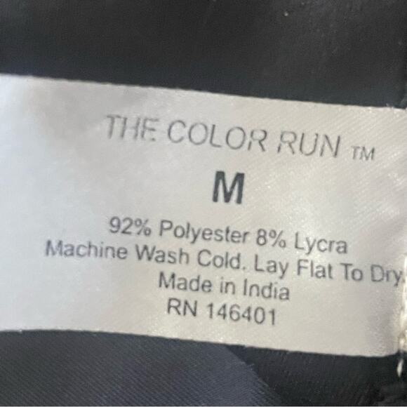 The Color Run women's black leggings yoga exercise casual athletic wear M B11 - Picture 2 of 3